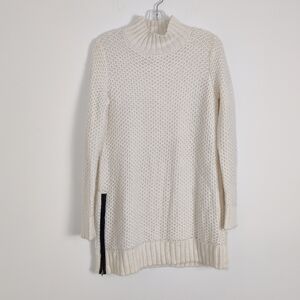 Unbranded Women's Sweater Tunic Dress in Ivory Size Large Wool Blend